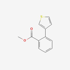 molecular formula C12H10O2S B12863381 Methyl 2-(3-thienyl)benzoate CAS No. 20608-88-2