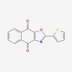 molecular formula C15H7NO3S B12863391 2-(Thiophen-2-yl)naphtho[2,3-d]oxazole-4,9-dione 