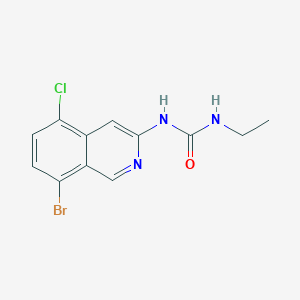 molecular formula C12H11BrClN3O B12863418 1-(8-Bromo-5-chloroisoquinolin-3-yl)-3-ethylurea 