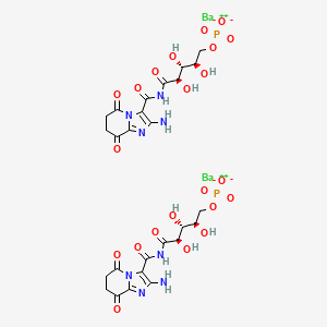 molecular formula C26H30Ba2N8O22P2 B12863425 Barium (2R,3R,4R)-5-(2-amino-5,8-dioxo-5,6,7,8-tetrahydroimidazo[1,2-a]pyridine-3-carboxamido)-2,3,4-trihydroxy-5-oxopentyl phosphate 