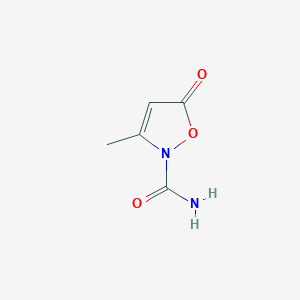 molecular formula C5H6N2O3 B12863430 3-methyl-5-oxoisoxazole-2(5H)-carboxamide 