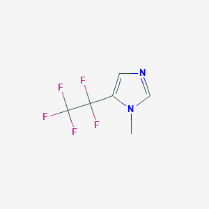 molecular formula C6H5F5N2 B12863444 1-Methyl-5-(pentafluoroethyl)-1H-imidazole 