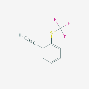 molecular formula C9H5F3S B12863456 1-(Trifluoromethylthio)-2-ethynylbenzene 