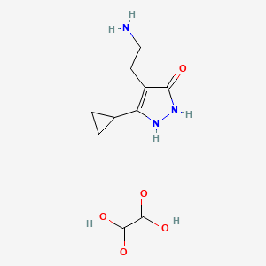 4-(2-Aminoethyl)-5-cyclopropyl-1,2-dihydro-3H-pyrazol-3-one oxalate