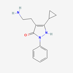 4-(2-aminoethyl)-5-cyclopropyl-2-phenyl-1,2-dihydro-3H-pyrazol-3-one