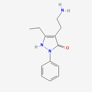 4-(2-aminoethyl)-5-ethyl-2-phenyl-1,2-dihydro-3H-pyrazol-3-one