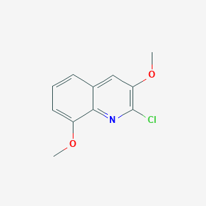 molecular formula C11H10ClNO2 B12863496 2-Chloro-3,8-dimethoxyquinoline 