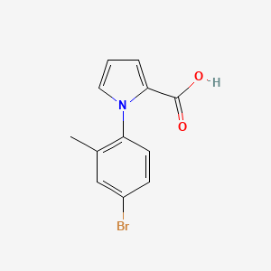 molecular formula C12H10BrNO2 B1286352 1-(4-bromo-2-methylphenyl)-1H-pyrrole-2-carboxylic acid CAS No. 896053-15-9