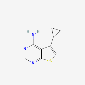 molecular formula C9H9N3S B1286354 5-环丙基噻吩并[2,3-d]嘧啶-4-胺 CAS No. 952958-80-4