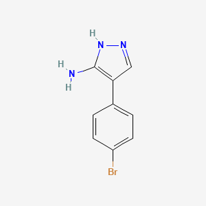 molecular formula C9H8BrN3 B1286356 4-(4-bromophenyl)-1H-pyrazol-3-amine CAS No. 40545-64-0