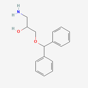 molecular formula C16H19NO2 B12863571 1-Amino-3-benzhydryloxy-propan-2-ol 