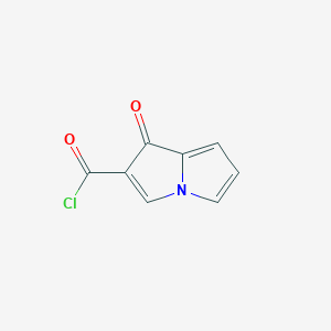 molecular formula C8H4ClNO2 B12863574 1-Oxo-1H-pyrrolizine-2-carbonyl chloride CAS No. 81400-08-0