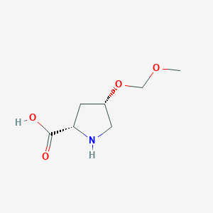 molecular formula C7H13NO4 B12863592 (2S,4S)-4-(Methoxymethoxy)pyrrolidine-2-carboxylic acid 