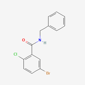 molecular formula C14H11BrClNO B1286360 N-Benzyl-5-bromo-2-chlorobenzamide CAS No. 892018-65-4