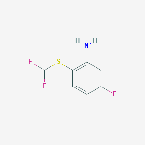 molecular formula C7H6F3NS B12863603 2-(Difluoromethylthio)-5-fluoroaniline 