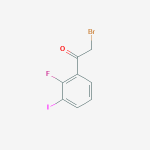 molecular formula C8H5BrFIO B12863606 2-Fluoro-3-iodophenacyl bromide 
