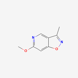 molecular formula C8H8N2O2 B12863613 6-Methoxy-3-methylisoxazolo[4,5-c]pyridine 
