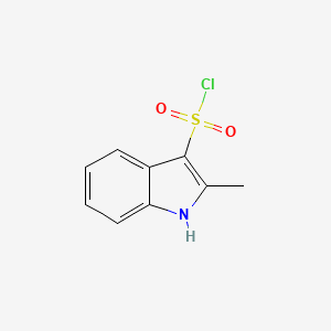 molecular formula C9H8ClNO2S B12863633 2-Methyl-1H-indole-3-sulfonyl chloride 