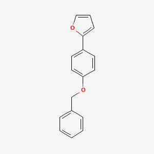 molecular formula C17H14O2 B12863737 2-[4-(Benzyloxy)phenyl]furan 