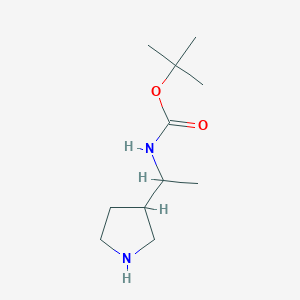 molecular formula C11H22N2O2 B1286374 3-(1-(Boc-氨基)乙基)-吡咯烷 CAS No. 107258-90-2