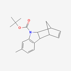 molecular formula C19H23NO2 B12863750 tert-Butyl 7-methyl-1,4,4a,9a-tetrahydro-9H-1,4-methanocarbazole-9-carboxylate 
