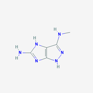 molecular formula C5H8N6 B12863778 N3-Methyl-1,4-dihydroimidazo[4,5-c]pyrazole-3,5-diamine 