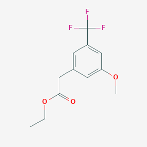 molecular formula C12H13F3O3 B12863837 Ethyl 3-methoxy-5-(trifluoromethyl)phenylacetate 