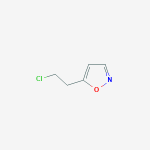 molecular formula C5H6ClNO B12863873 5-(2-Chloroethyl)isoxazole 