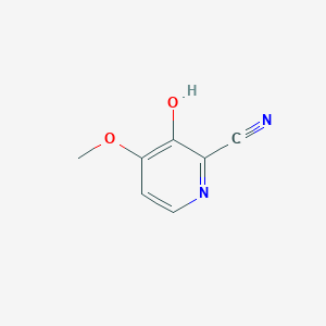 molecular formula C7H6N2O2 B12863885 3-Hydroxy-4-methoxypicolinonitrile 