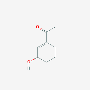 molecular formula C8H12O2 B128639 1-[(3S)-3-Hydroxycyclohexen-1-yl]ethanone CAS No. 145788-50-7