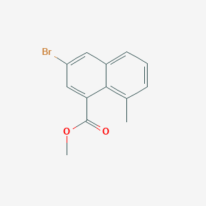 molecular formula C13H11BrO2 B12863907 Methyl 3-bromo-8-methyl-1-naphthoate 