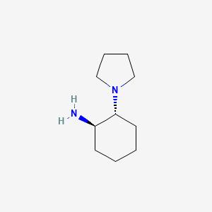 molecular formula C10H20N2 B1286396 Cyclohexanamine, 2-(1-pyrrolidinyl)-, (1R,2R)- CAS No. 885677-92-9
