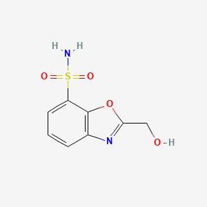 molecular formula C8H8N2O4S B12864069 2-(Hydroxymethyl)benzo[d]oxazole-7-sulfonamide 