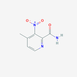 molecular formula C7H7N3O3 B12864072 4-Methyl-3-nitropicolinamide 