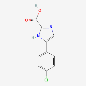 molecular formula C10H7ClN2O2 B12864075 5-(4-chlorophenyl)-1H-imidazole-2-carboxylic acid 