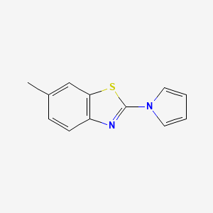 molecular formula C12H10N2S B12864082 6-Methyl-2-(1H-pyrrol-1-yl)benzo[d]thiazole 