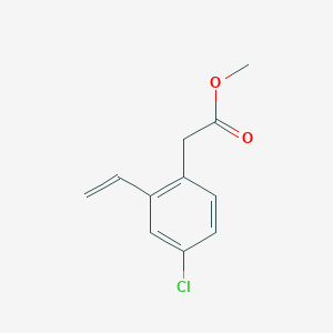 molecular formula C11H11ClO2 B12864096 Methyl (4-chloro-2-vinylphenyl)acetate CAS No. 936098-40-7