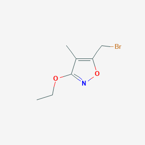 molecular formula C7H10BrNO2 B12864107 5-(Bromomethyl)-3-ethoxy-4-methylisoxazole 