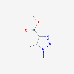 molecular formula C6H11N3O2 B12864134 Methyl 1,5-dimethyl-4,5-dihydro-1H-1,2,3-triazole-4-carboxylate 