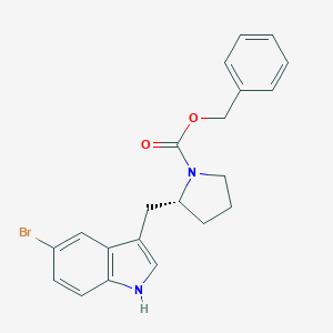 molecular formula C21H21BrN2O2 B128642 (R)-Benzyl 2-((5-bromo-1H-indol-3-yl)methyl)pyrrolidine-1-carboxylate CAS No. 143322-46-7