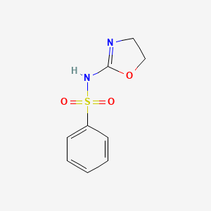 molecular formula C9H10N2O3S B12864249 N-(4,5-dihydro-1,3-oxazol-2-yl)benzenesulfonamide CAS No. 90557-99-6