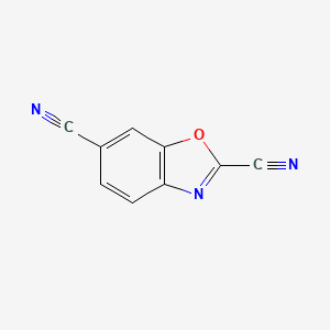 molecular formula C9H3N3O B12864439 Benzo[d]oxazole-2,6-dicarbonitrile 