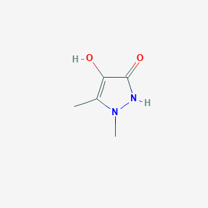 molecular formula C5H8N2O2 B12864485 4-Hydroxy-1,5-dimethyl-1H-pyrazol-3(2H)-one 