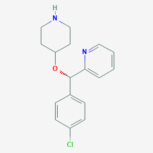 molecular formula C17H19ClN2O B128645 (S)-2-((4-Chlorophenyl)(piperidin-4-yloxy)methyl)pyridine CAS No. 201594-84-5