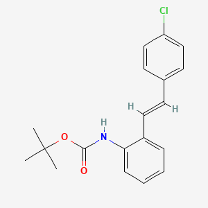 molecular formula C19H20ClNO2 B12864535 tert-Butyl (E)-(2-(4-chlorostyryl)phenyl)carbamate 