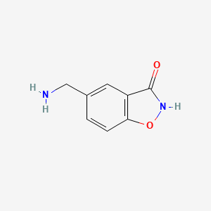 molecular formula C8H8N2O2 B12864617 5-(Aminomethyl)benzo[d]isoxazol-3(2H)-one 