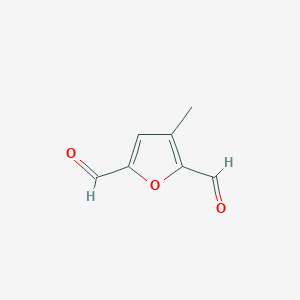 molecular formula C7H6O3 B12864643 3-Methylfuran-2,5-dicarbaldehyde 