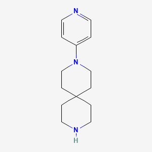 molecular formula C14H21N3 B1286467 3-(Pyridin-4-yl)-3,9-diazaspiro[5.5]undecane CAS No. 352445-70-6