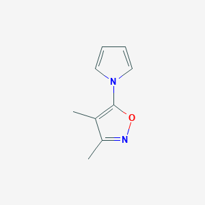 molecular formula C9H10N2O B12864674 3,4-dimethyl-5-(1H-pyrrol-1-yl)isoxazole CAS No. 358332-84-0