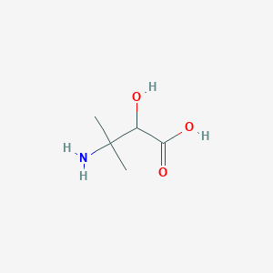 molecular formula C5H11NO3 B1286485 3-Amino-2-hydroxy-3-methylbutanoic acid 
